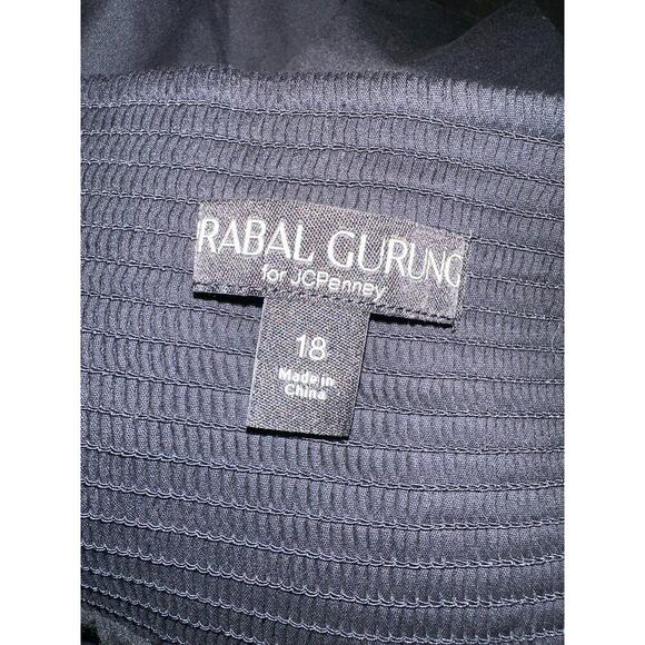 Prabal Gurung Black Tiered Plus Size Maxi Dress Bow Summer Size 18 - Picture 5 of 5